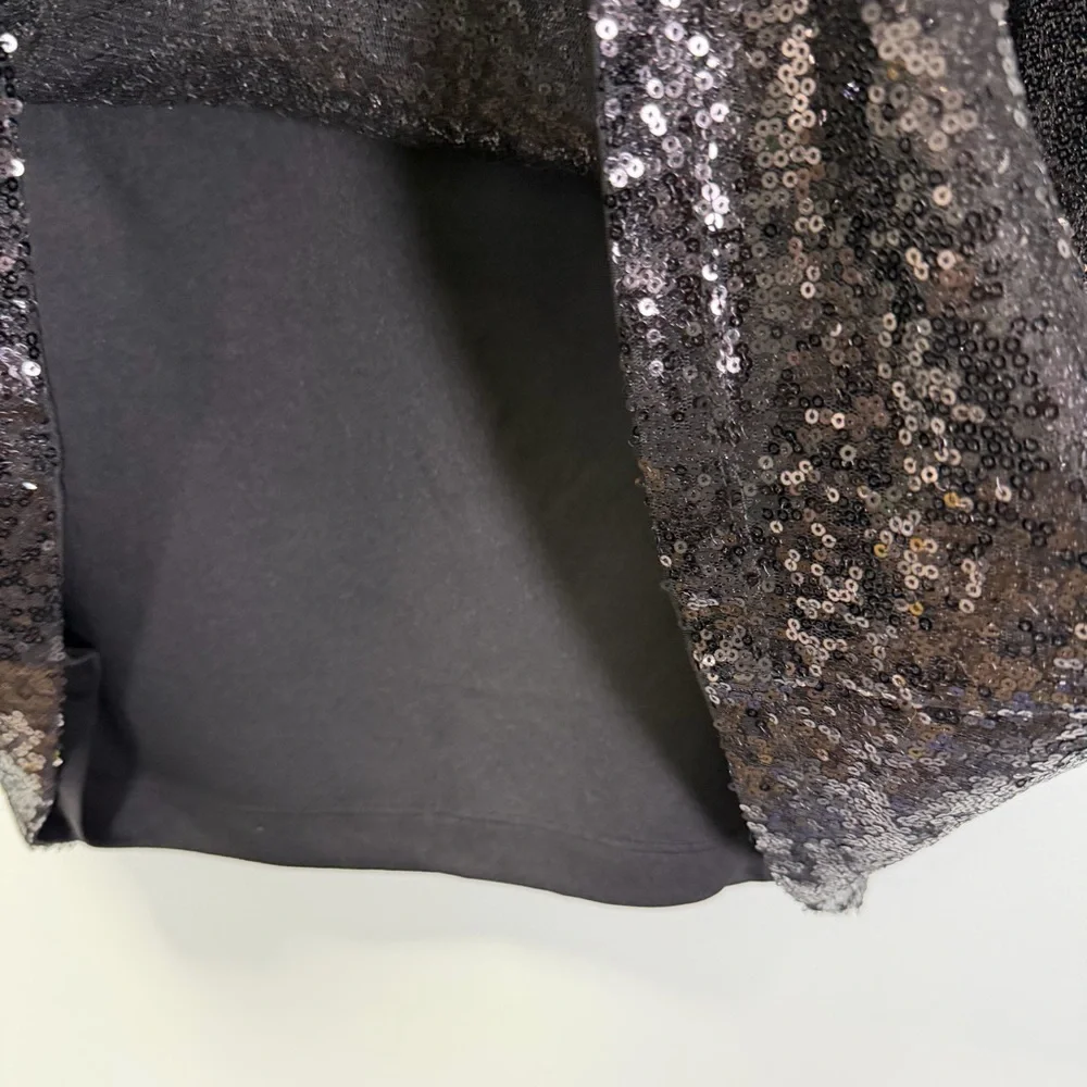 Isaac Mizrahi Live! Black Sequin Pencil Skirt Sz XL‎